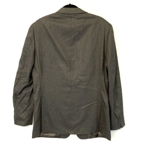 Calvin Klein Suit Jacket Mens Size 42 L Brown Stretch Tweed Blazer 42L EUC - Picture 2 of 16